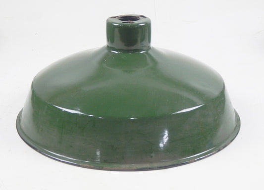 VINTAGE METAL SHOP LIGHT SHADES GREEN PORCELAIN ENAMEL D=14" GARAGE INDUSTRIAL A - MotoRaider