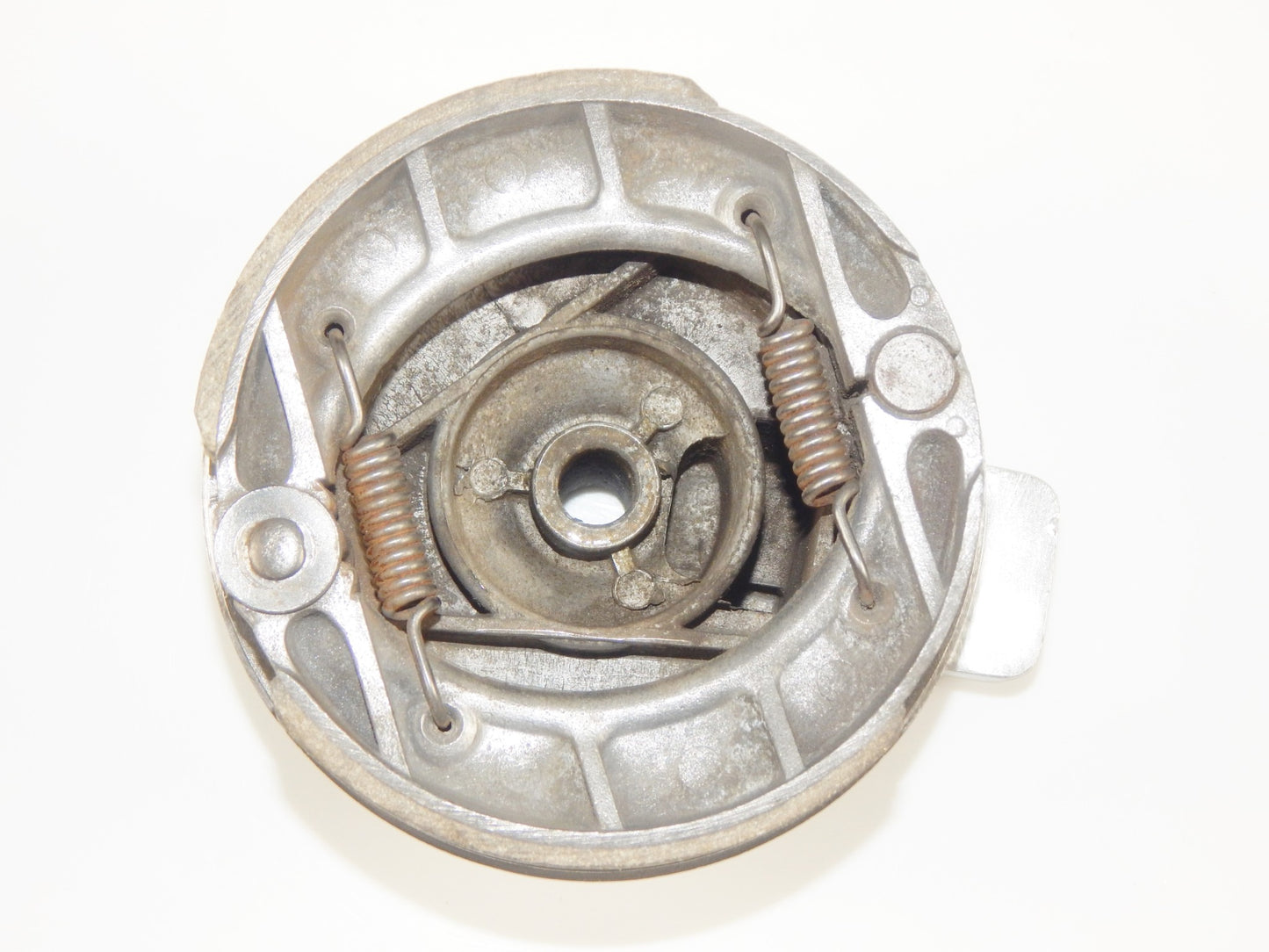VINTAGE MOPED MOTORCYCLE REAR WHEEL BRAKE SHOES HUB OD=120mm AXLE D=12mm GRIMECA - MotoRaider