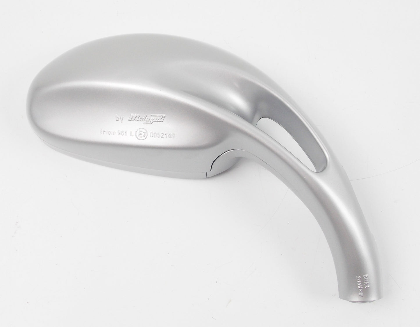 NOS MALAGUTI PHANTOM RIGHT SIDE REAR VIEW MIRROR SILVER GRAY 088.019.88 08801988 - MotoRaider