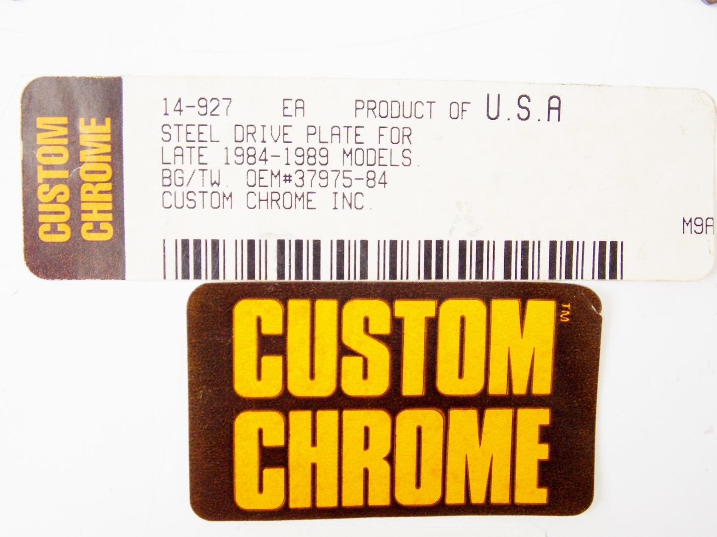 NOS CUSTOM CHROME HARLEY DAVIDSON 1984-1989 BIG TWIN CLUTCH DRIVE PLATE 37975-84 - MotoRaider