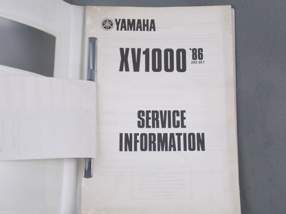 YAMAHA 1986 XV1000 SERVICE INFORMATION MANUALBOOK ENGLISH # 2AE-SE1 - MotoRaider