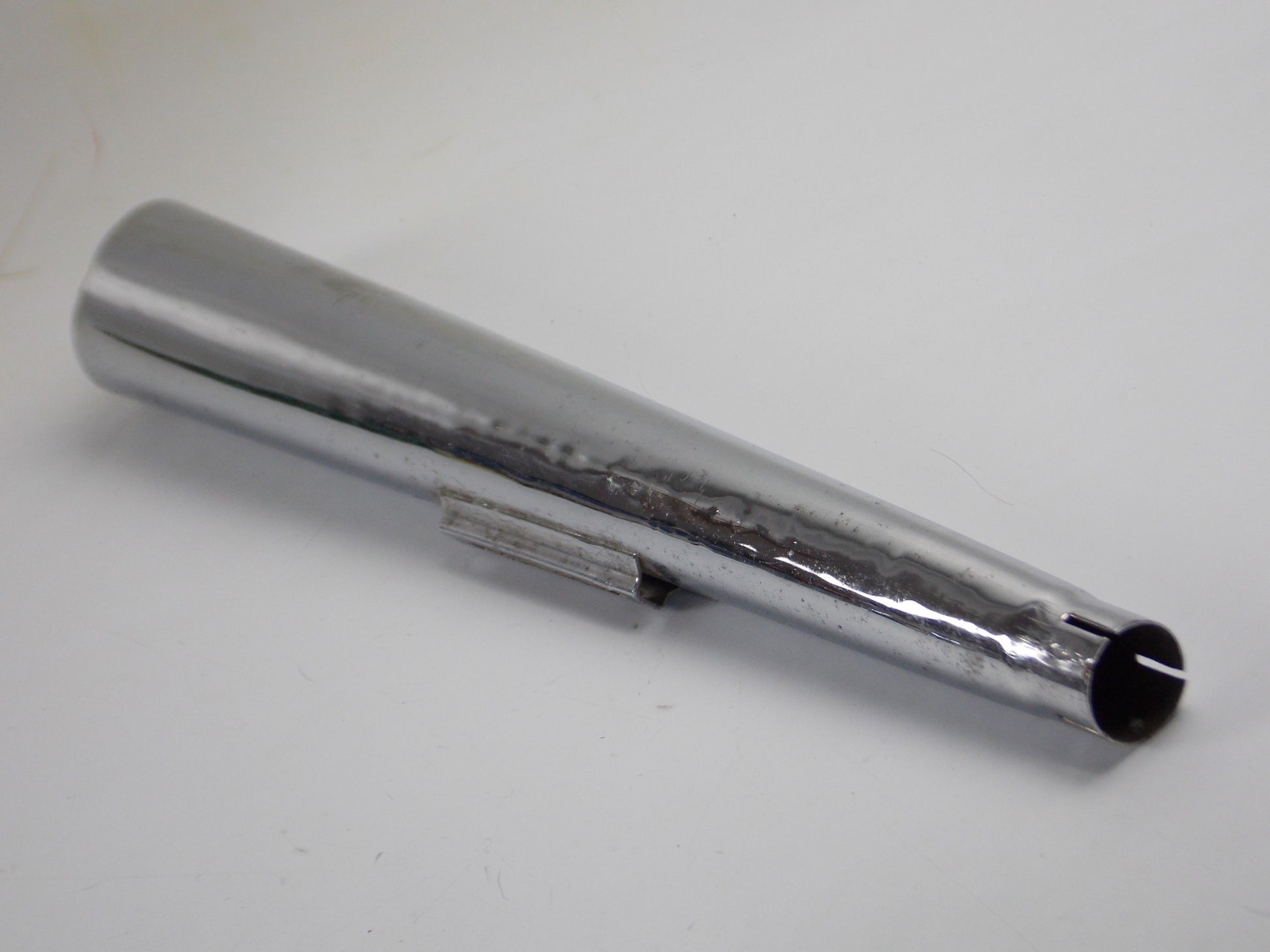 1980's BUSSO DECIBEL CHROME EXHAUST MUFFLER PIPE L=640mm INLET ID=38mm VINTAGE - MotoRaider
