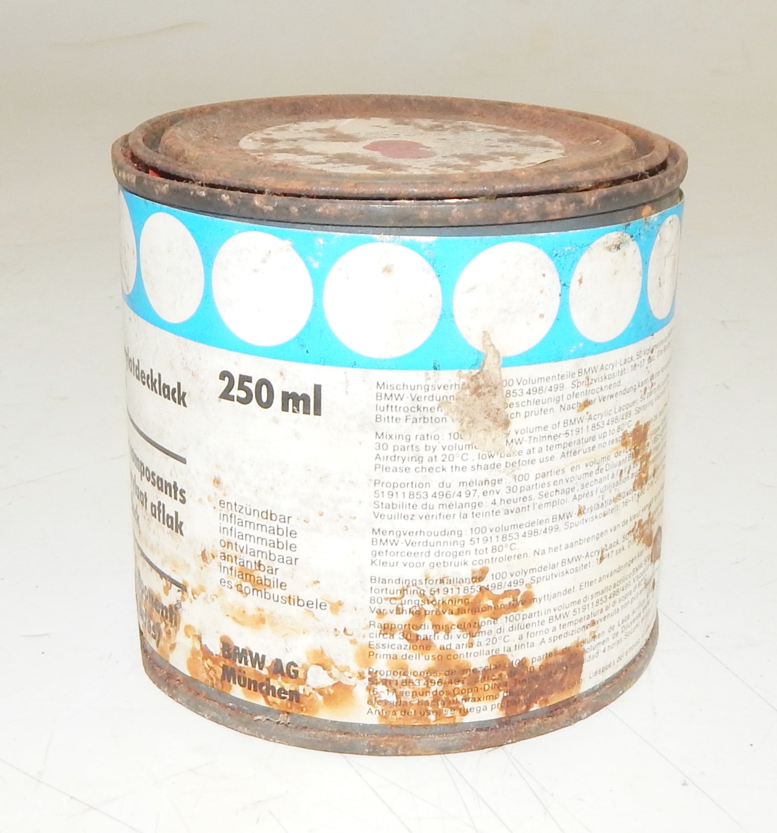OEM BMW PAINT CAN 250ml 2-PACK ACRYLIC FINISH HONNARET 51911866567.9 - MotoRaider