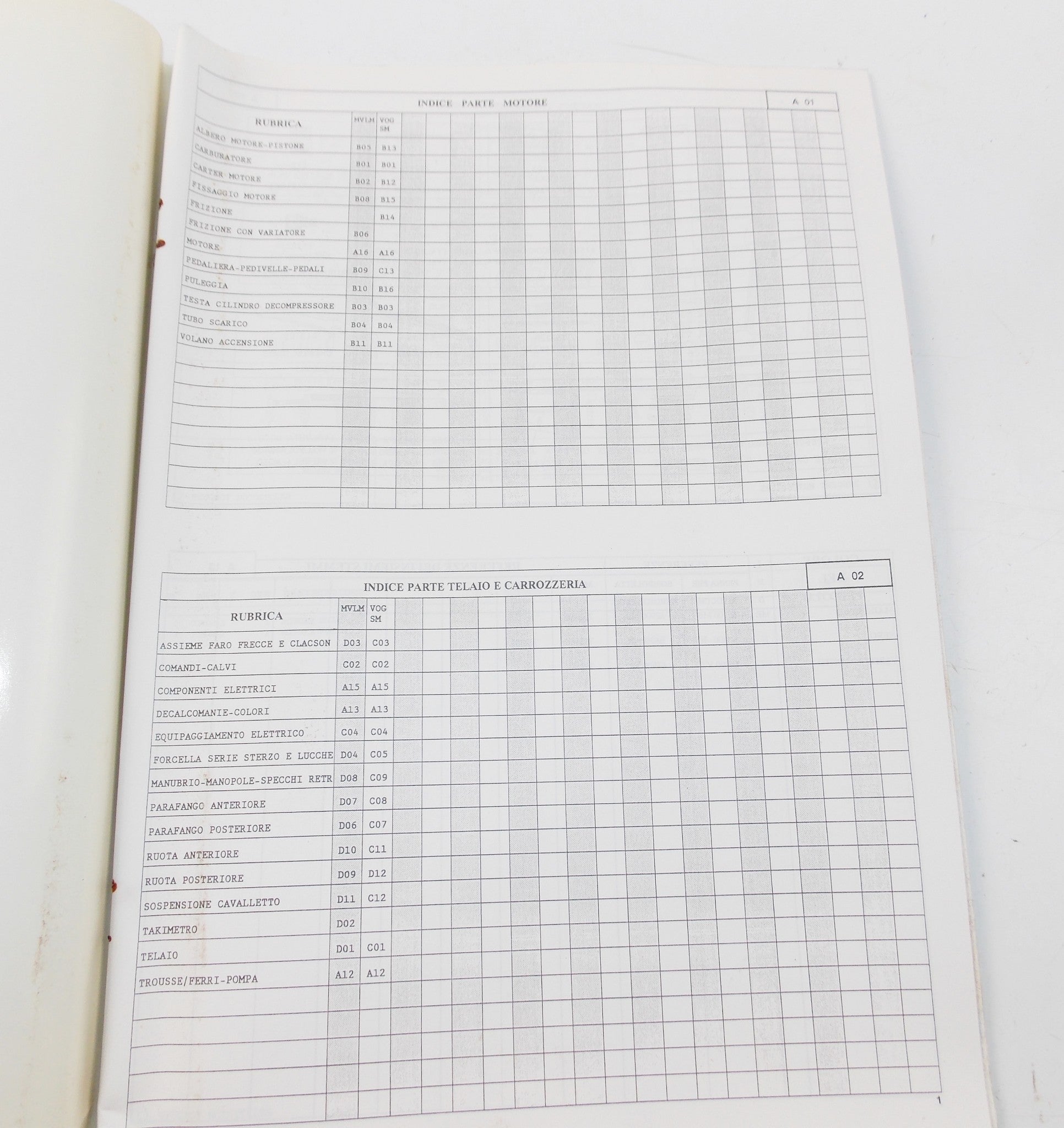 10/1997 PEUGEOT SCOOTER MVLM VOGSM PARTS CATALOG MANUAL BOOK ITALIAN - MotoRaider