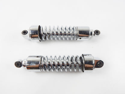 REAR SUSPENSION CHROME SHOCK ABSORBER CRUISER CUSTOM CHOPPER HONDA YAMAHA 12.5" - MotoRaider
