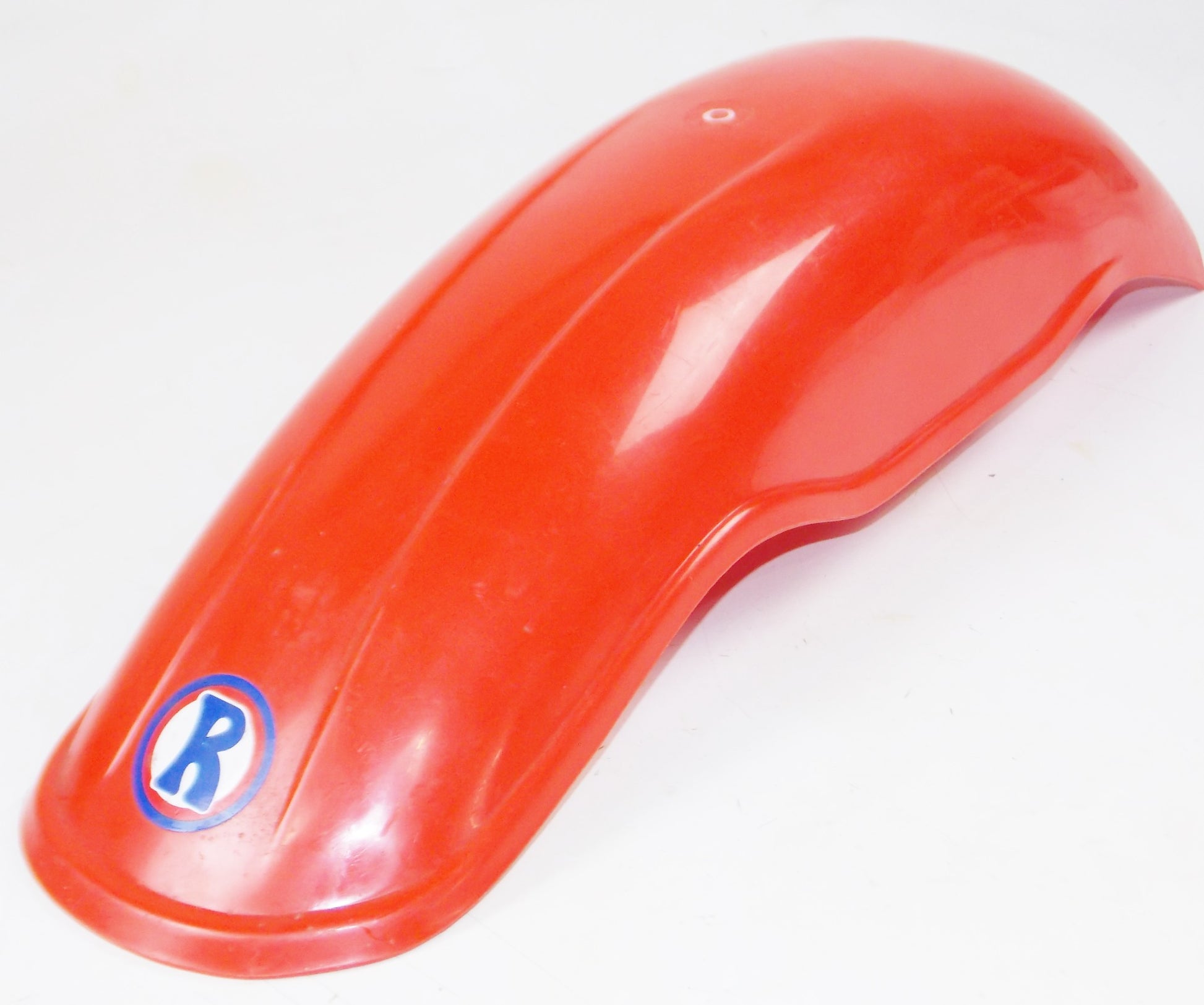 VINTAGE RED MOTOCROSS REAR FENDER L=22" W=7" MROBERT MUD GUARD BETA VILLA GILERA - MotoRaider
