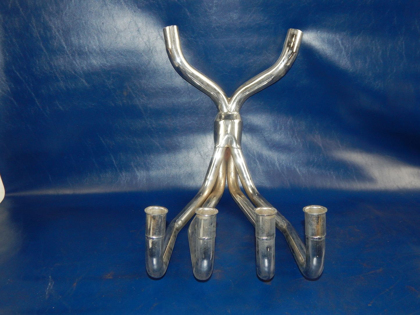 HONDA CB400 MARVING 4 in 2 CHROME HEADER PIPE EXHAUST MUFFLER H-400 VINTAGE CAFE - MotoRaider