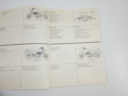 1985 SUZUKI GSX550-E/ES/EF USER OWNER MANUAL BOOK 99011-43423-009 MULTI LANGUAGE - MotoRaider