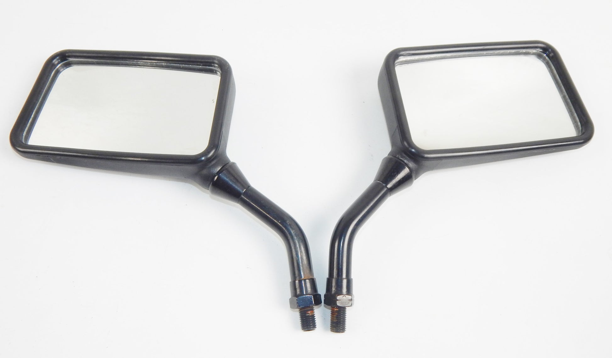 1980's YAMAHA RIGHT LEFT REAR VIEW SIDE MIRROR BLACK VINTAGE XJ FJ XS SECA - MotoRaider