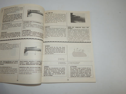 1985 SUZUKI GSX550-E/ES/EF USER OWNER MANUAL BOOK 99011-43423-009 MULTI LANGUAGE - MotoRaider