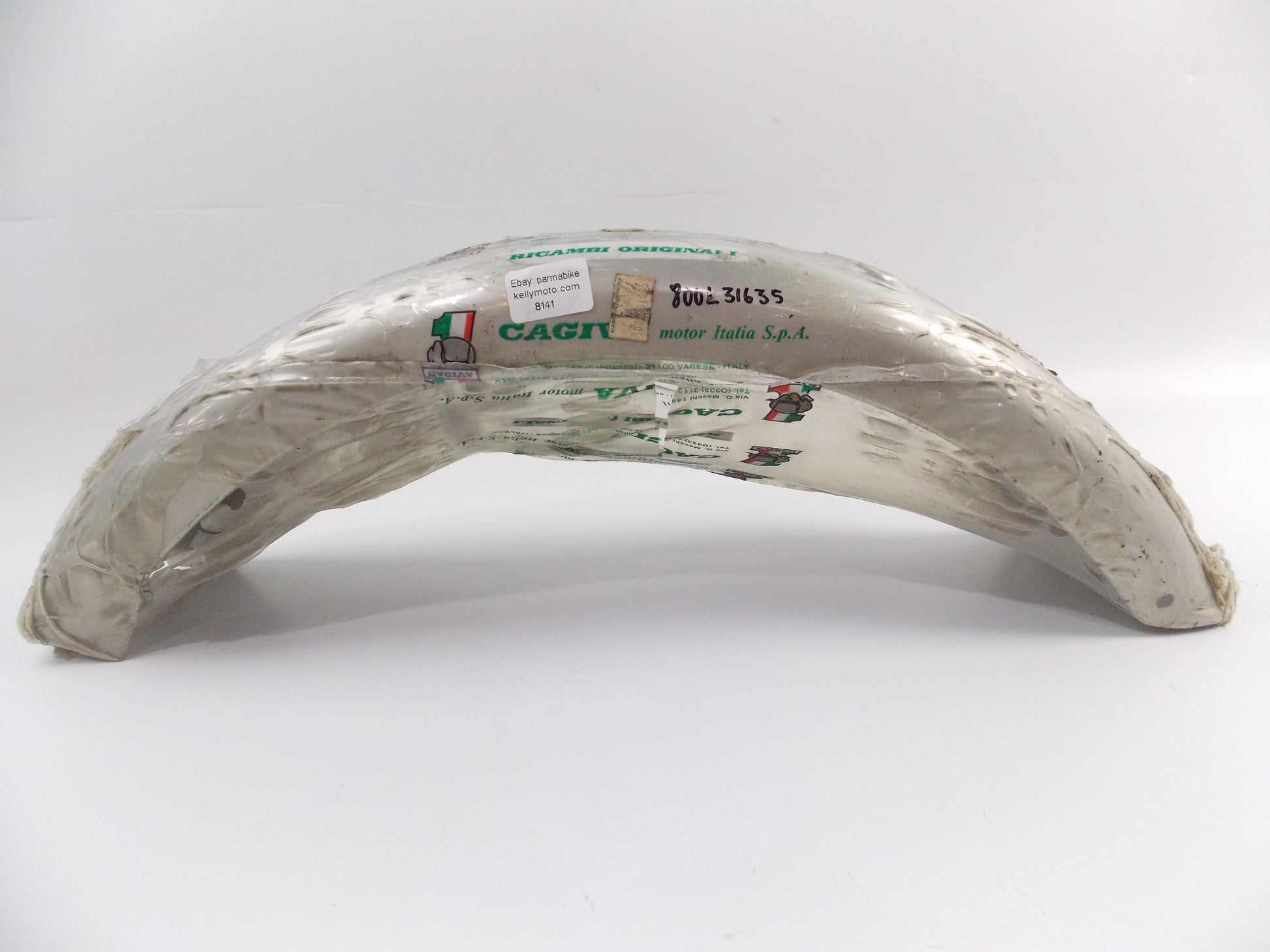 NOS OEM CAGIVA GREY SILVER REAR FENDER METAL 800L31635 - MotoRaider
