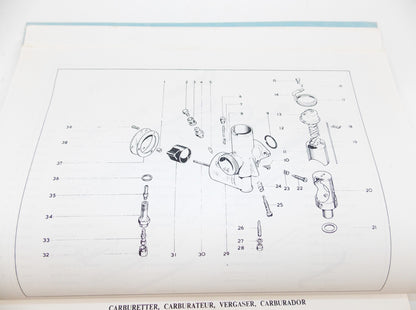 BSA BOOK SPARES MANUAL B44 VICTOR ENDURO 1966 ENGLISH FRENCH GERMAN SPANISH - MotoRaider