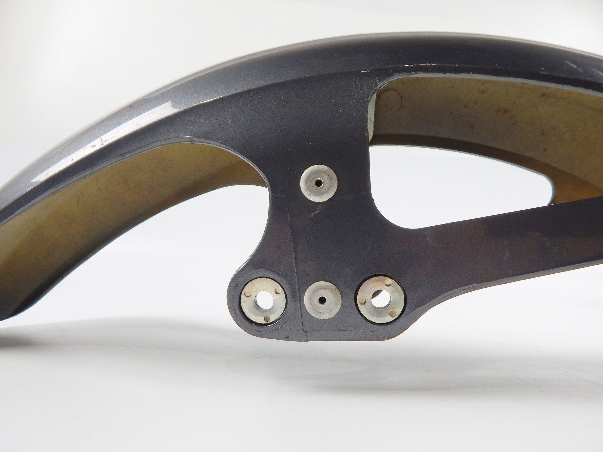 VINTAGE FRONT FENDER MUD GUARD GRAY L=29" W=5" YAMAHA XV XJ DUCATI CAGIVA MORINI - MotoRaider