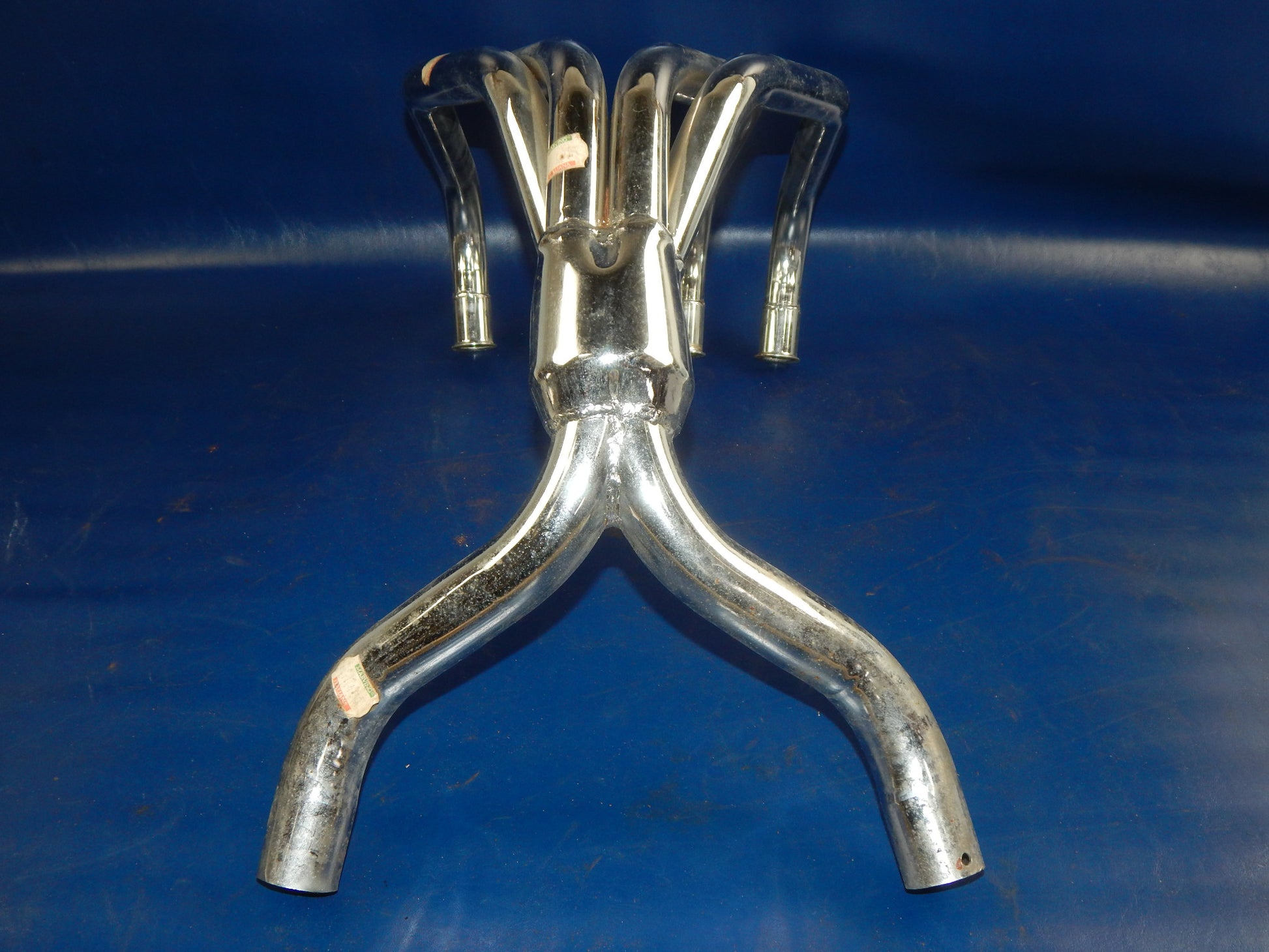 HONDA CB400 MARVING 4 in 2 CHROME HEADER PIPE EXHAUST MUFFLER H-400 VINTAGE CAFE - MotoRaider