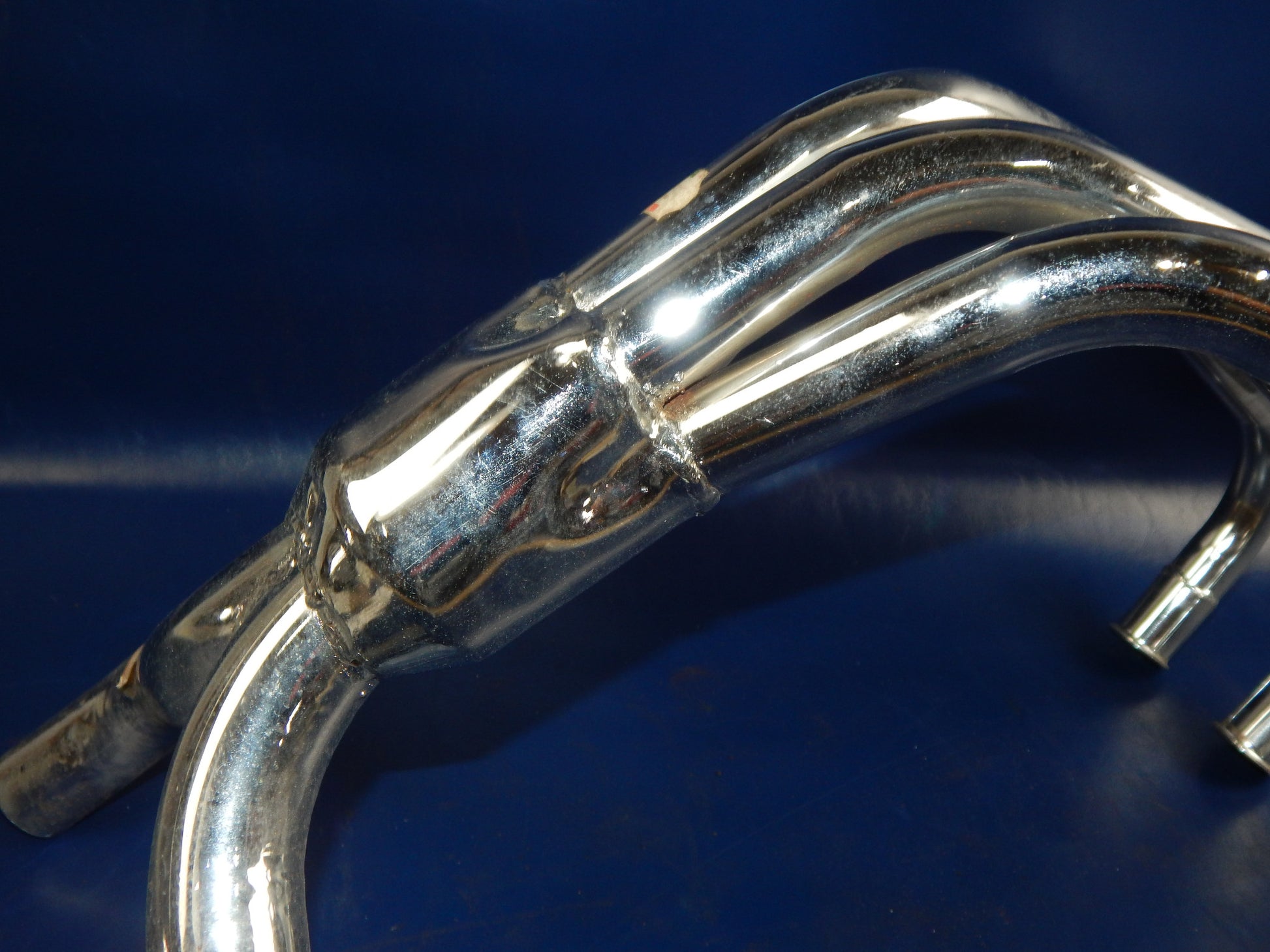 HONDA CB400 MARVING 4 in 2 CHROME HEADER PIPE EXHAUST MUFFLER H-400 VINTAGE CAFE - MotoRaider