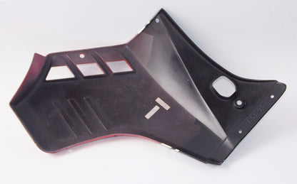 NOS OEM CAGIVA 1987 ELEFANT 350 LH GAS TANK SHROUD (BLACK/RED) 800057659 - MotoRaider
