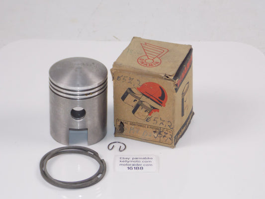 NOS DINAMIN 015 PISTON 57.2MM MV 125 SPORT + CIRCLIP + RINGS VINTAGE ITALY 16188 - MotoRaider