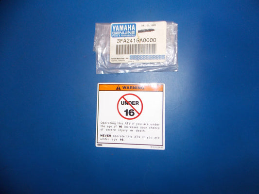 NOS YAMAHA  1989-1998 YFA1 YFS200 YFB250 YFZ350 CAUTION LABEL  3FA2415A0000 - MotoRaider