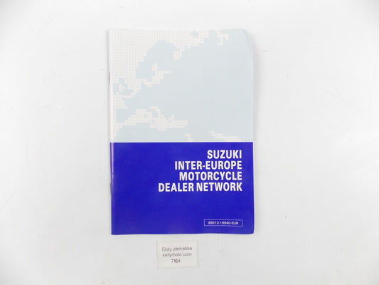 1995 INTER-EUROPE SUZUKI MOTORCYCLE DEALER NETWORK BOOK CATALOG 99013-19940-EUR - MotoRaider