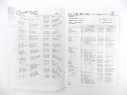 1995 INTER-EUROPE SUZUKI MOTORCYCLE DEALER NETWORK BOOK CATALOG 99013-19940-EUR - MotoRaider