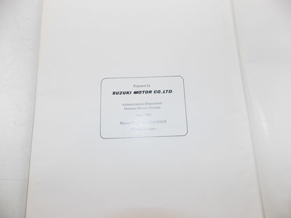 06/1982 SERVICE DATA MANUAL SUZUKI 4 STROKE BIKES ENGLISH 99510-01821-01E - MotoRaider