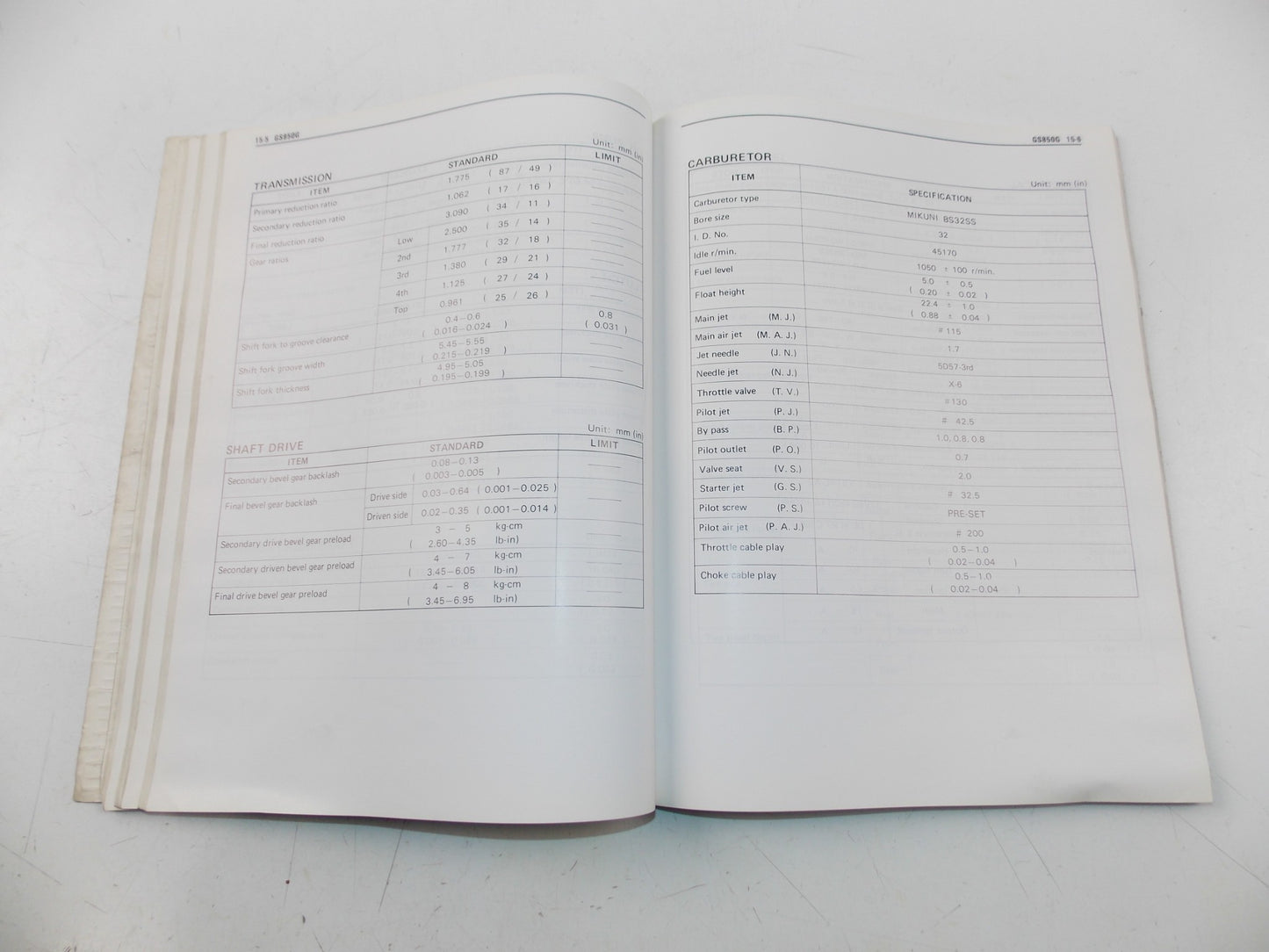 06/1982 SERVICE DATA MANUAL SUZUKI 4 STROKE BIKES ENGLISH 99510-01821-01E - MotoRaider