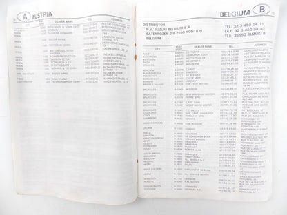 1993 SUZUKI INTER-EUROPE DEALER NETWORK MANUAL BOOK CATALOG 99013-19930-EUR - MotoRaider