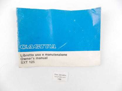 CAGIVA SXT 125 OWNER'S MANUAL USER MAINTENANCE BOOK CATALOG ENGLISH ITALIAN - MotoRaider