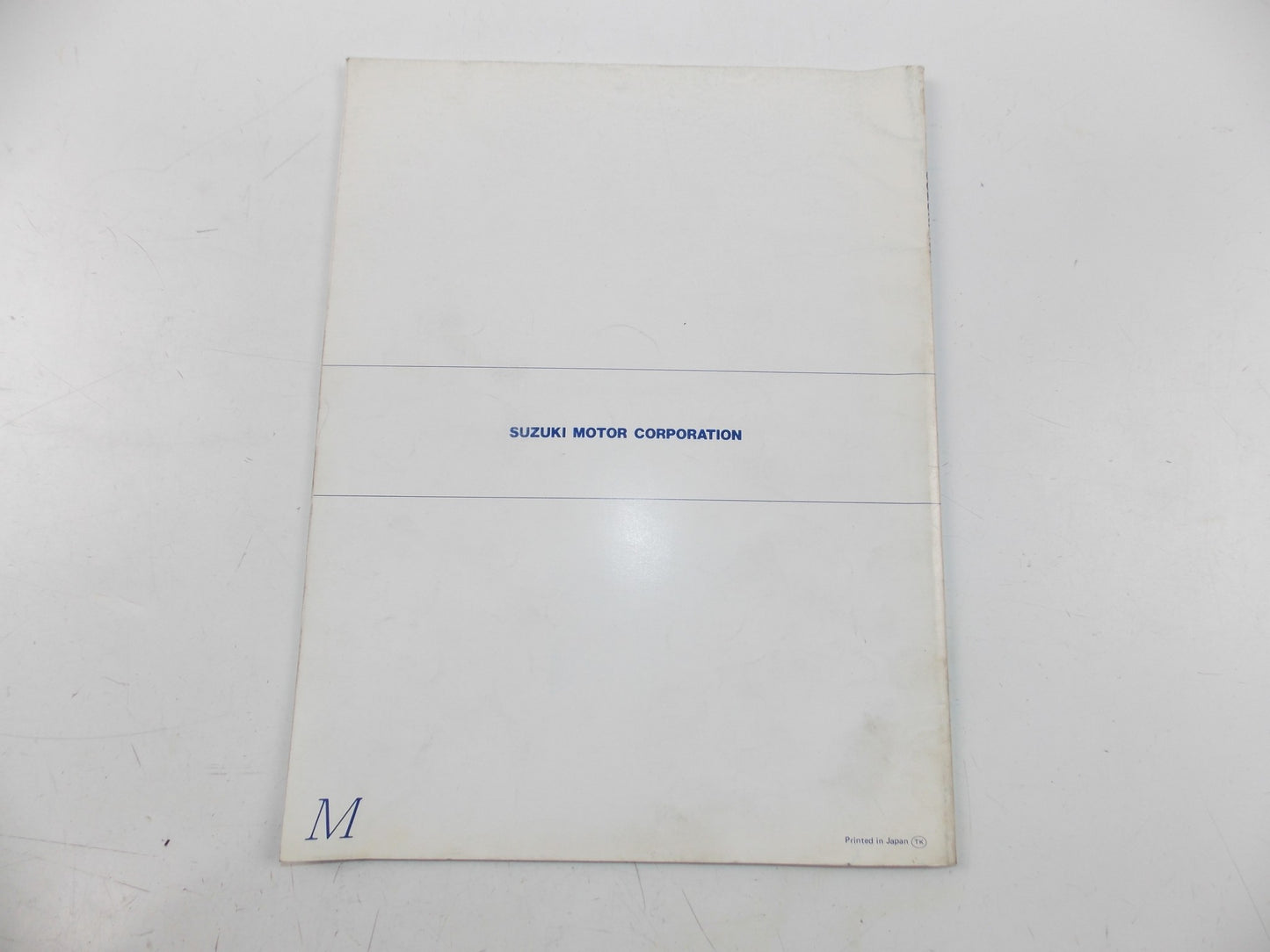 03/1991 SERVICE DATA MANUAL BOOK SUZUKI 4 & 2 STROKE MOTORCYCLES 99510-01910-01E - MotoRaider