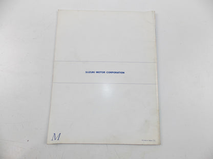 03/1991 SERVICE DATA MANUAL BOOK SUZUKI 4 & 2 STROKE MOTORCYCLES 99510-01910-01E - MotoRaider