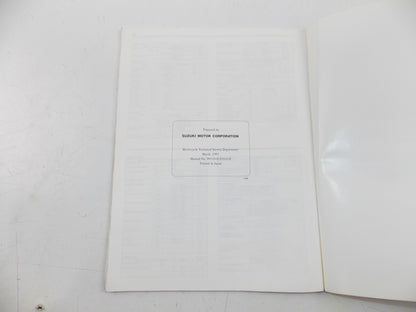 03/1991 SERVICE DATA MANUAL BOOK SUZUKI 4 & 2 STROKE MOTORCYCLES 99510-01910-01E - MotoRaider