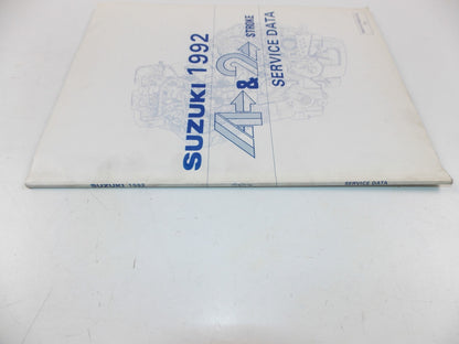 03/1992 SERVICE DATA MANUAL BOOK SUZUKI 4 & 2 STROKE MOTORCYCLES 99510-01920-01E - MotoRaider
