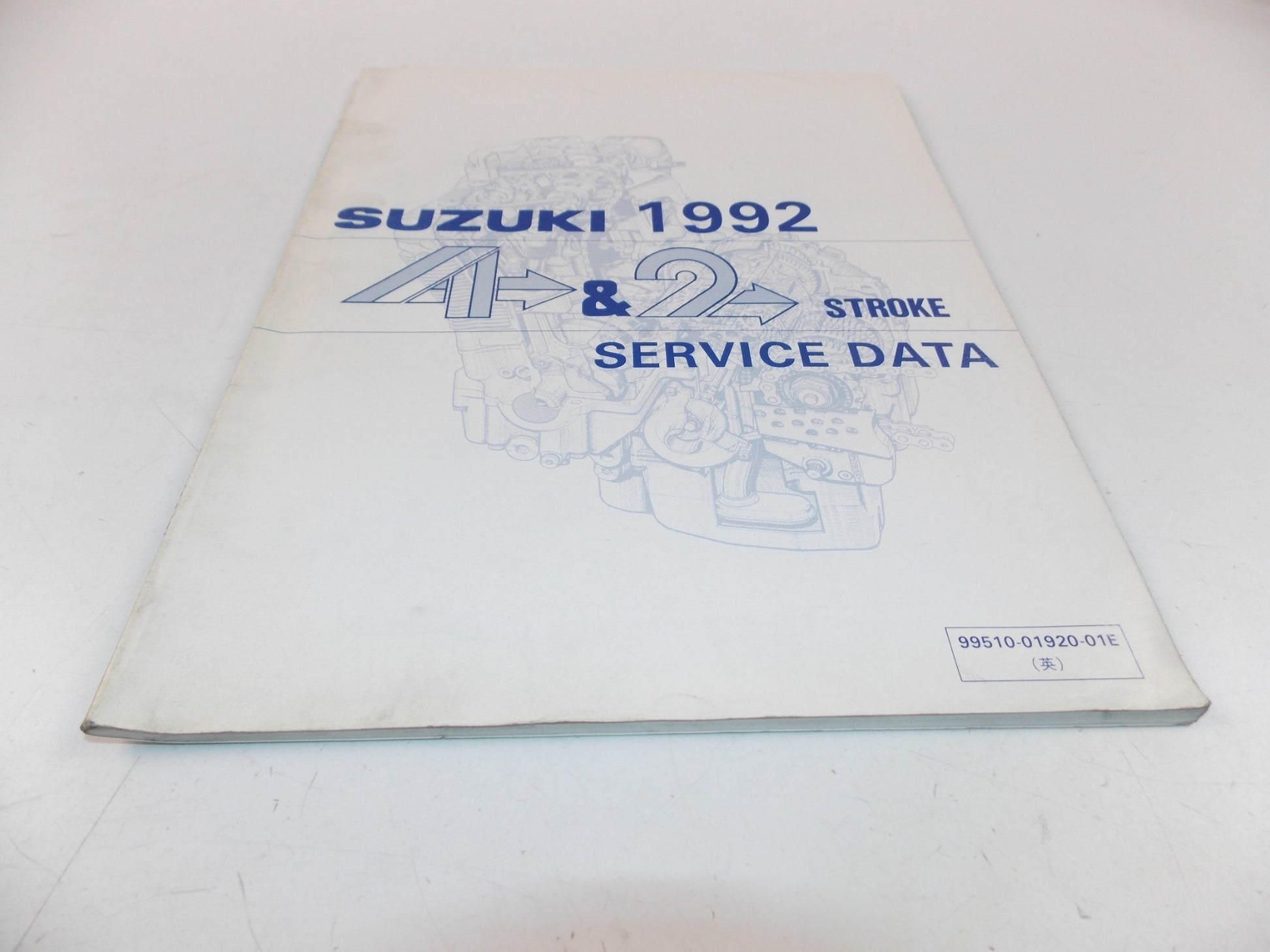 03/1992 SERVICE DATA MANUAL BOOK SUZUKI 4 & 2 STROKE MOTORCYCLES 99510-01920-01E - MotoRaider