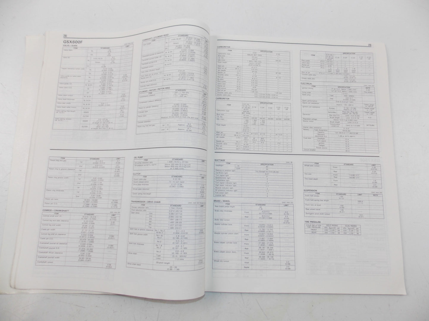 03/1992 SERVICE DATA MANUAL BOOK SUZUKI 4 & 2 STROKE MOTORCYCLES 99510-01920-01E - MotoRaider