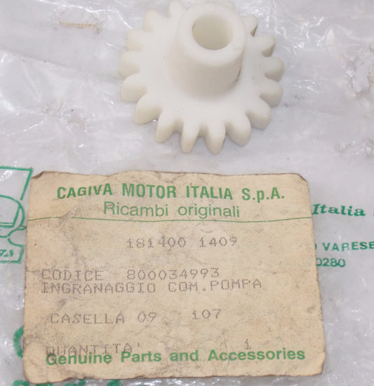 NOS OEM CAGIVA ALA BLU 250 350 OIL PUMP GEAR 17 T 800034993 - MotoRaider