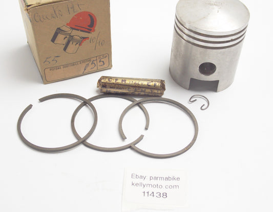 NOS DINAMIN PISTON + RINGS + PIN + CLIP DIAMETER 55 mm ZANELLA CECCATO 125 cc - MotoRaider