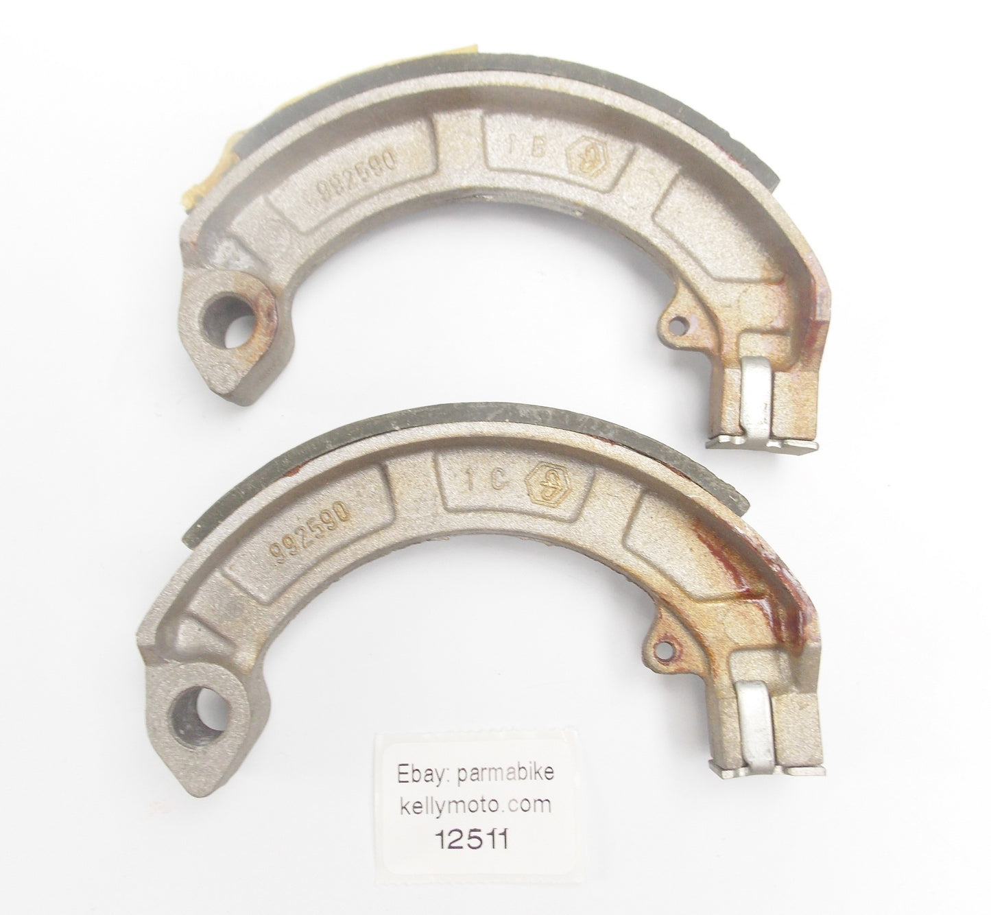 OEM PIAGGIO LML STAR 2T / 4T / DXL VIA TOSCANA 125 REAR WHEEL BRAKE SHOES 992590 - MotoRaider
