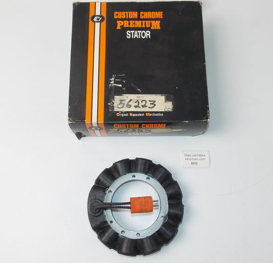NOS CUSTOM CHROME LATE 1984-90 HARLEY SPORTSTER GENERATOR MAGNETO STATOR 56223 - MotoRaider