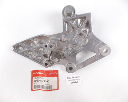 NOS OEM HONDA 2004-2010 CBR125 RIGHT FOOTREST HOLDER MOUNT PLATE 50600-KPP-901 - MotoRaider