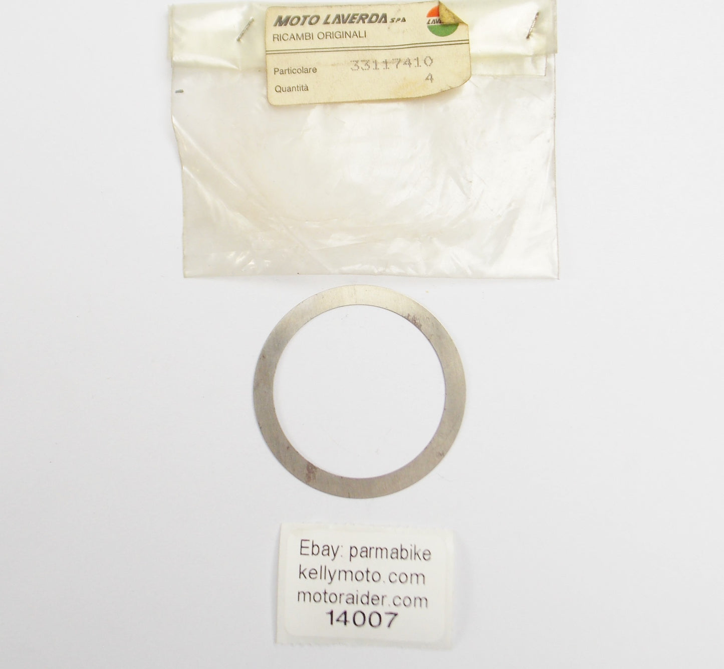 OEM 1980-1982 LZ125 LAVERDA ZUNDAPP RH CRANKCASE WASHER SHIM THK=0.19mm 31117410 - MotoRaider