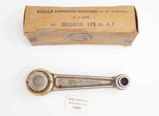 NOS CFM PISTON CONNECTING ROD+BEARING+PIN CECCATO 175 cc. 2-STROKE MOTOR ENGINE - MotoRaider