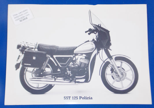 1980's CAGIVA SST 125 POLICE 2 STROKE ORIGINAL DEALER PHOTO BROCHURE 11"x8" - MotoRaider