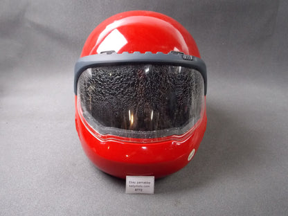 BMW MODULAR RED MOTORCYCLE HELMET SYSTEM 3 CLEAR VISOR SIZE 64-65 - MotoRaider