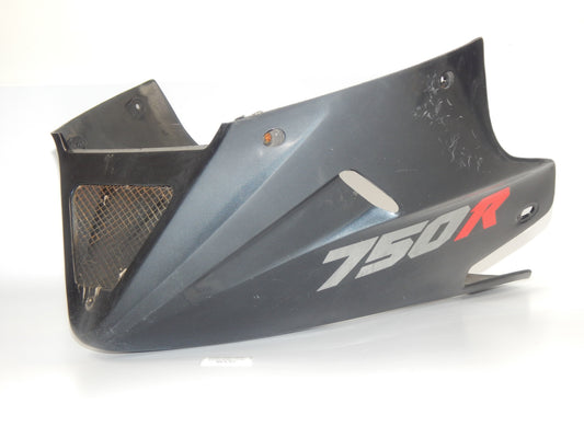 1986 KAWASAKI GPX 750-R UNDER BELLY LOWER FAIRING COWLING BLACK 55028-1130 - MotoRaider