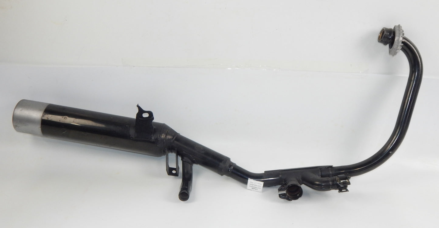 OEM YAMAHA 1984 FJ600 LEFT SIDE BLACK EXHAUST MUFFLER PIPE 49A-14711-00 VINTAGE - MotoRaider