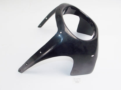 UNIVERSAL MOTORCYCLE PLASTIC FRONT LIGHT FAIRING COWLING W=13" LIGHT D=6" BLACK - MotoRaider