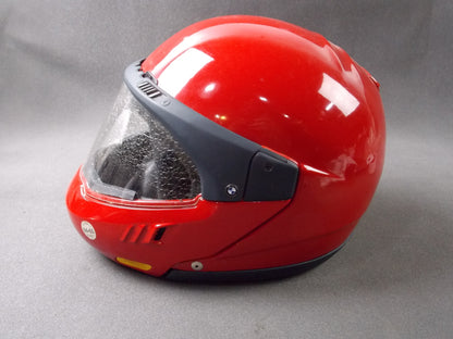 BMW MODULAR RED MOTORCYCLE HELMET SYSTEM 3 CLEAR VISOR SIZE 64-65 - MotoRaider