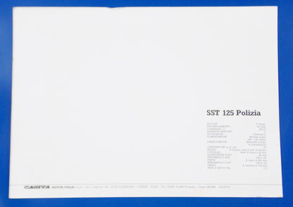 1980's CAGIVA SST 125 POLICE 2 STROKE ORIGINAL DEALER PHOTO BROCHURE 11"x8" - MotoRaider