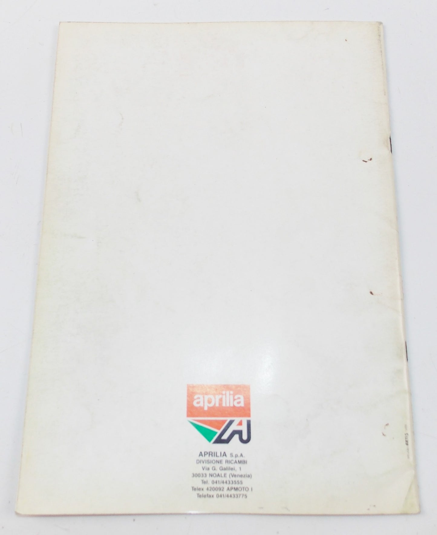 1992 APRILIA PEGASO 50 SPARE PARTS CATALOG MANUAL BOOK 217 - MotoRaider