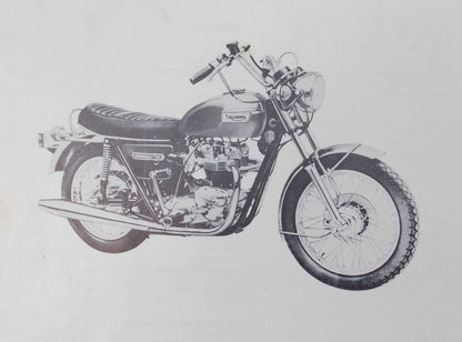 TRIUMPH 1974 BONNEVILLE 750-TI40V/TIGER 750-TR7RV REPLACEMENT PARTS CATALOGUE - MotoRaider